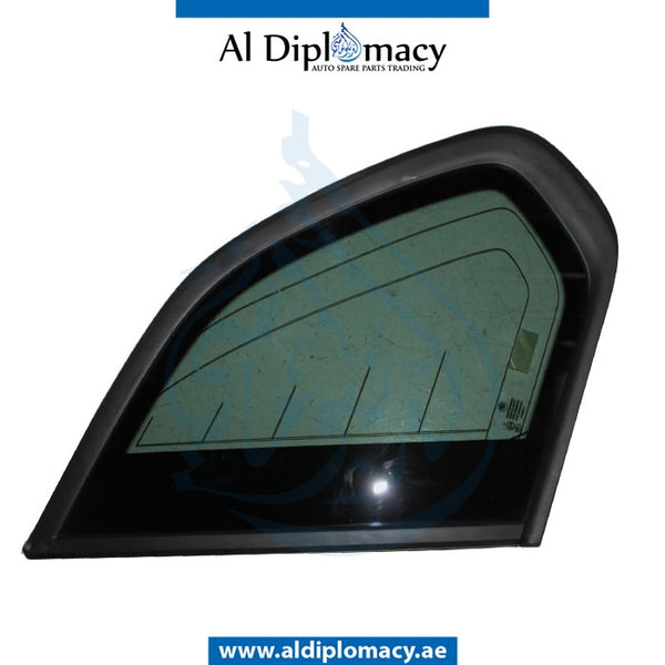 Rear Left WINDOW Glass, Black, WITH GASKET for BMW X5 SERIES 2006-2013 models, Part Number 51377207877